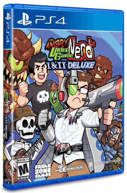Angry Video Game Nerd 1 & 2 Deluxe box art for Playstation 4